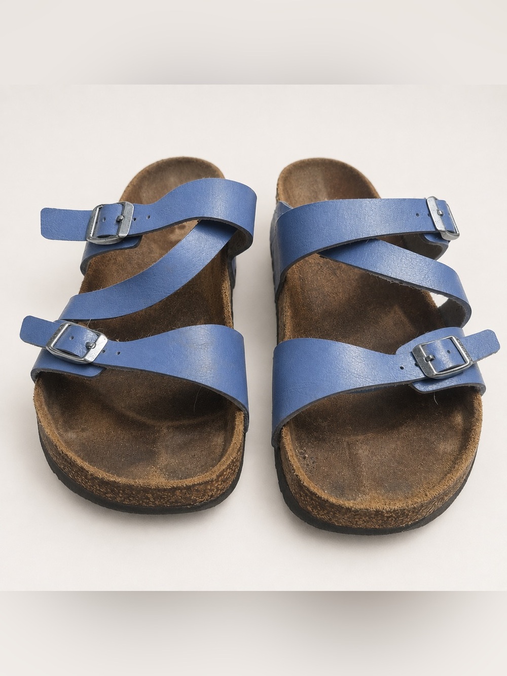 Birkenstock Pisa Blue Birko-Flor Strappy Sandals Approx EU 39 US 8–8.5